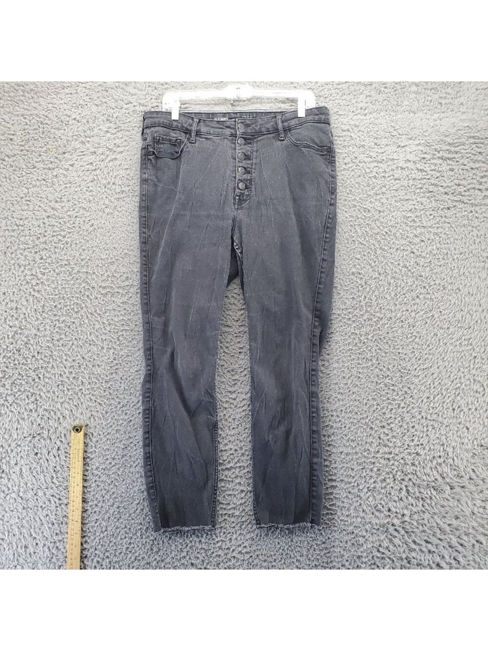 Old Navy Jeans Womens Size 14 Black Rockstar Super Skinny Stretch Hi Rise *Read*